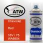 Preview: Chevrolet, Red, 16V / 75 WA8904: 400ml Sprühdose, von ATW Autoteile West.